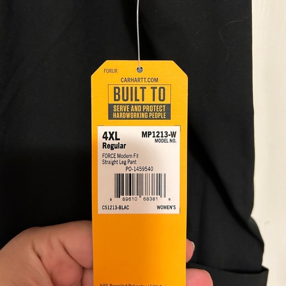 Carhartt force black flex straight leg utility cargo scrubs pants workwear 4XL - Picture 10 of 12